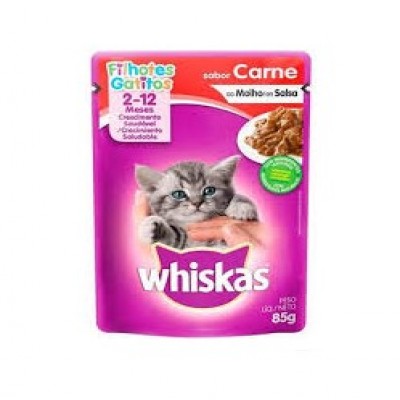 Comida Húmeda Para Gato Whiskas Gatito Carne